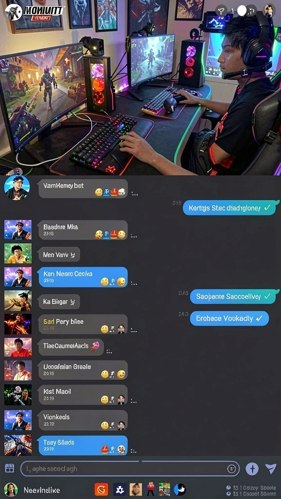 duit8 - Fitur social untuk berinteraksi dengan pemain lain.